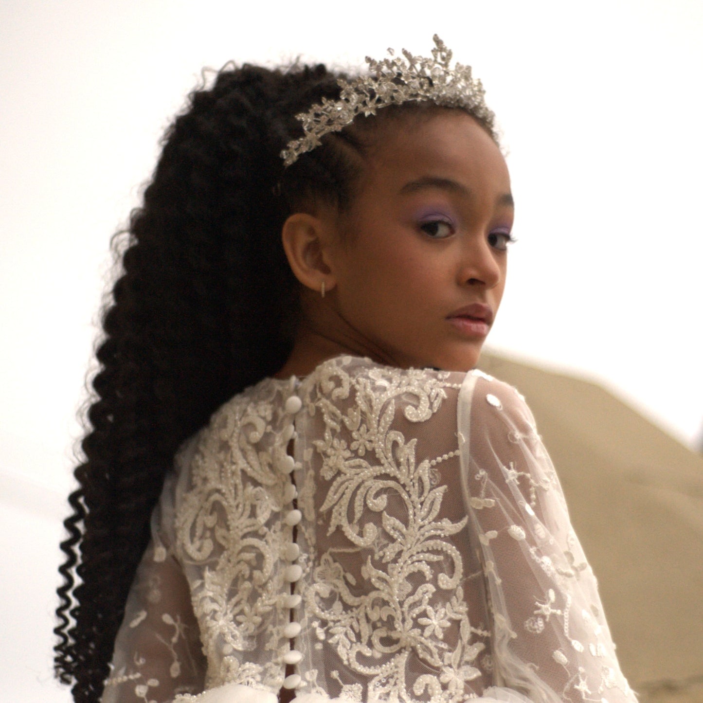 Floral Rhinestone Tiara