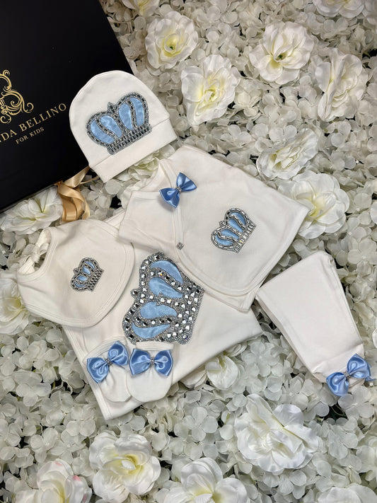 LB Lux Baby Gift Set | Baby Blue | 9 Piece Set