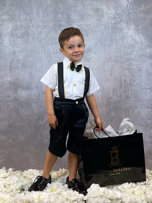 LB Suspender Tux Short Set