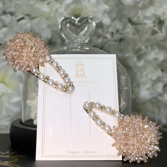 Rosé Crystal Barrette
