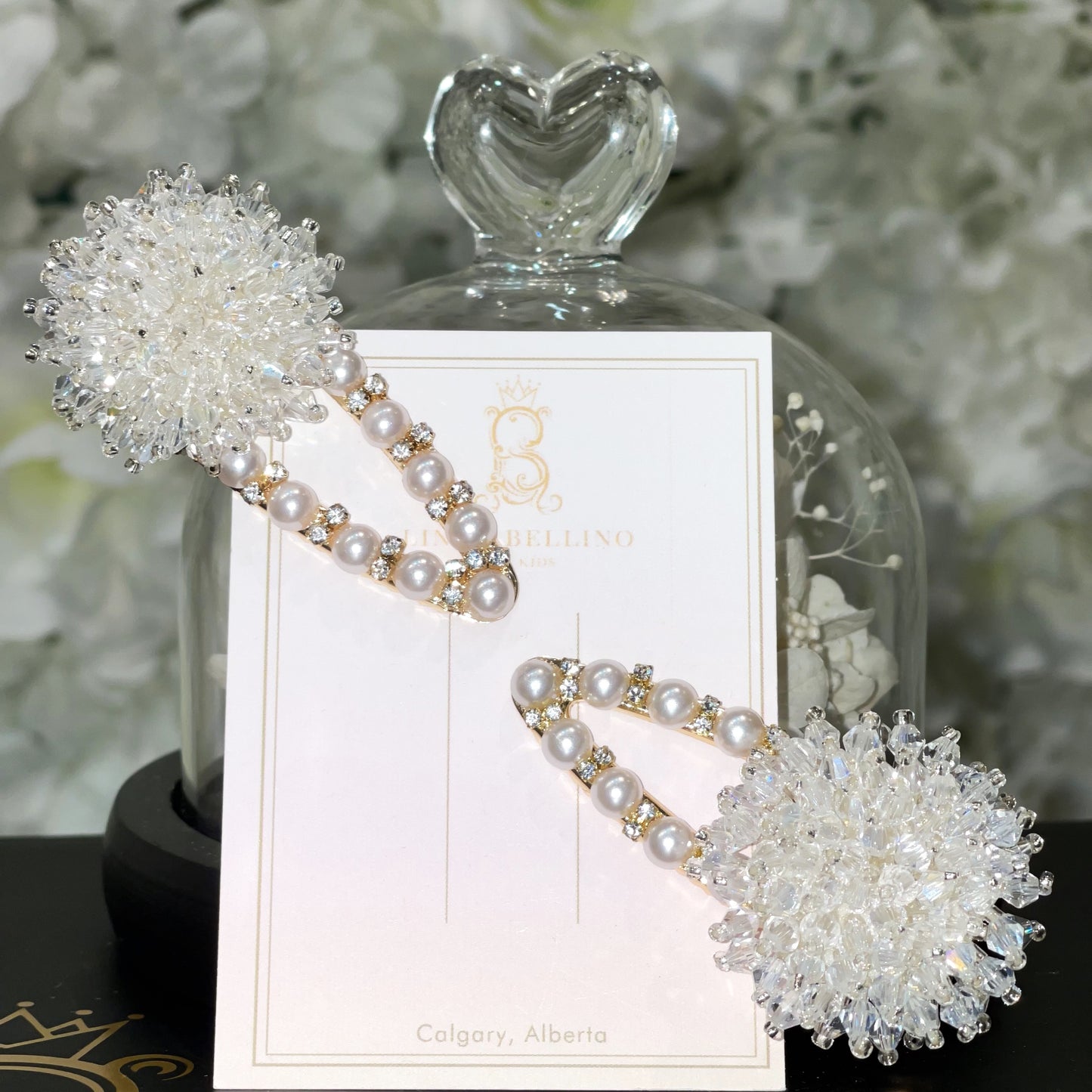 White Crystal Barrette