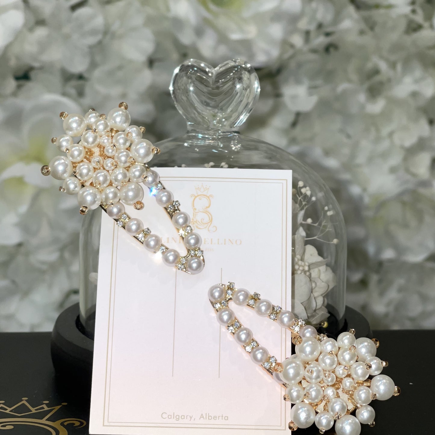 Pearl & Crystal Barrette