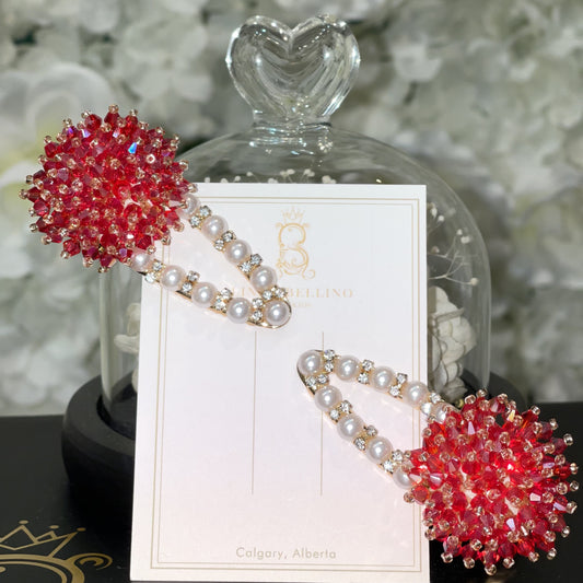 Red Crystal Barrette