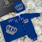 LB Lux Baby Gift Set | Navy Blue & Silver | 4 Piece Set
