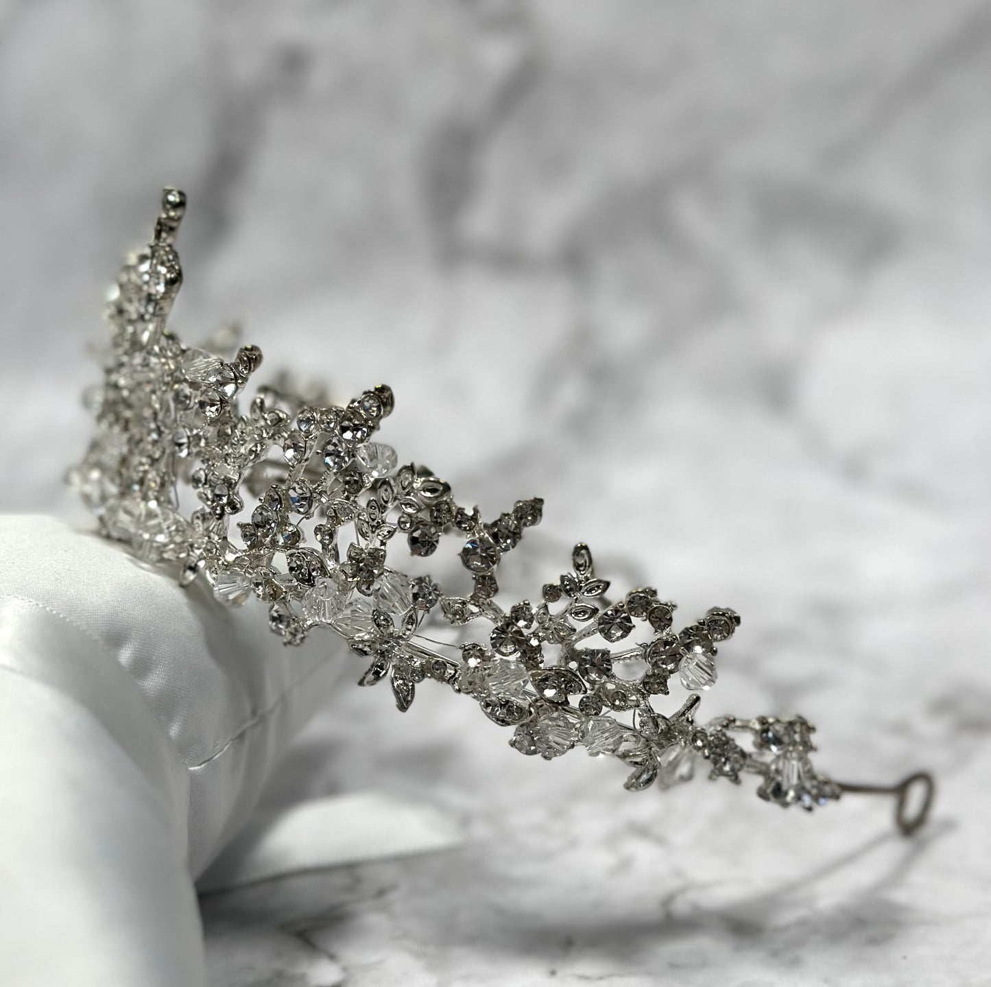 Floral Rhinestone Tiara