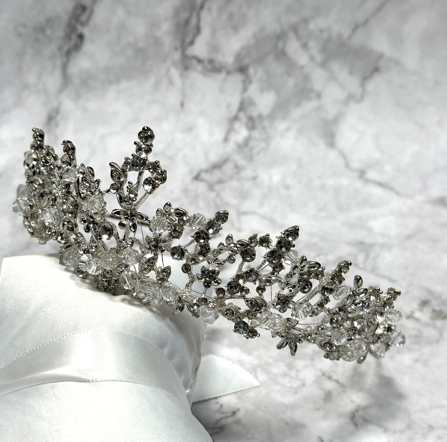 Floral Rhinestone Tiara