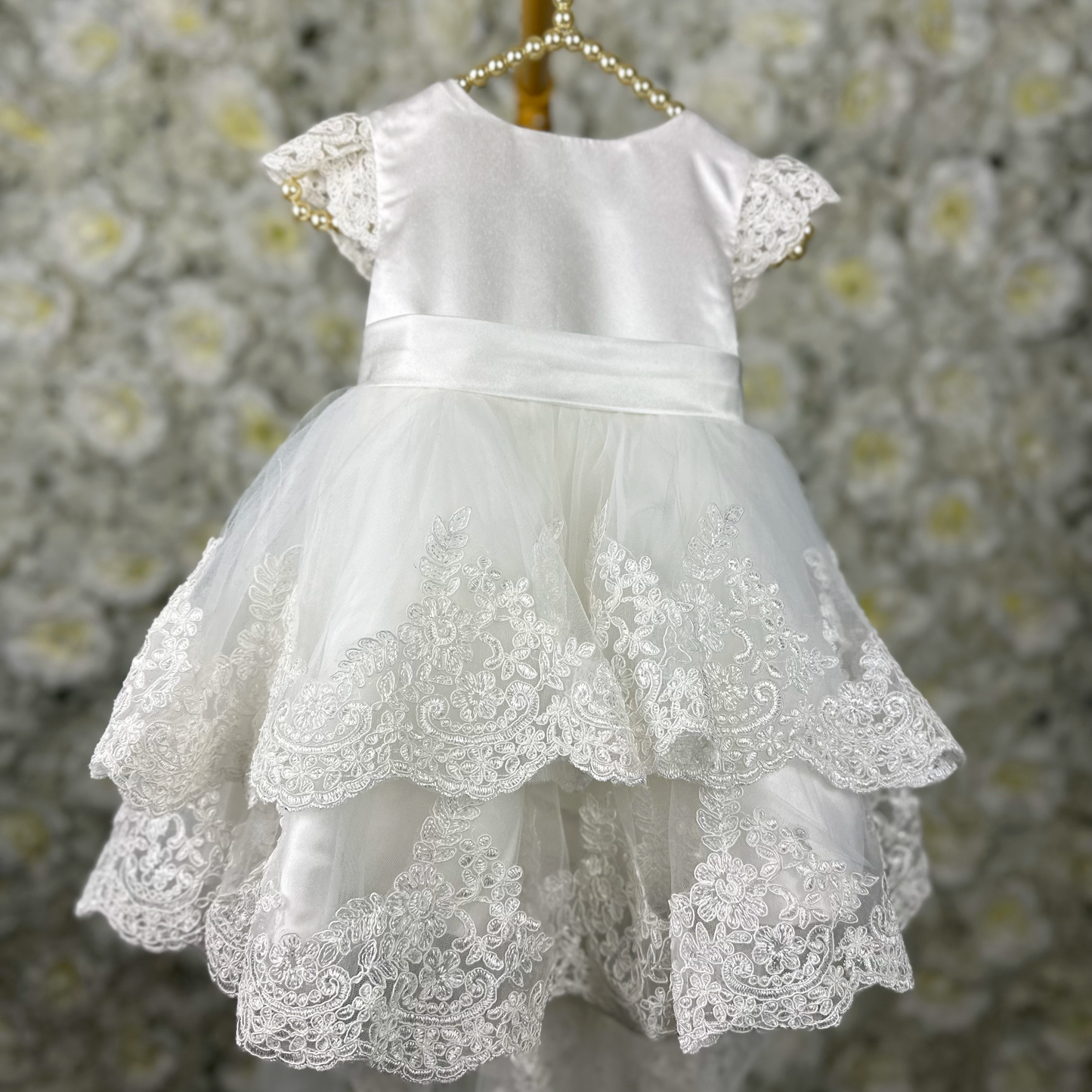 LB | Florence Dress | High-Low Satin & Lace