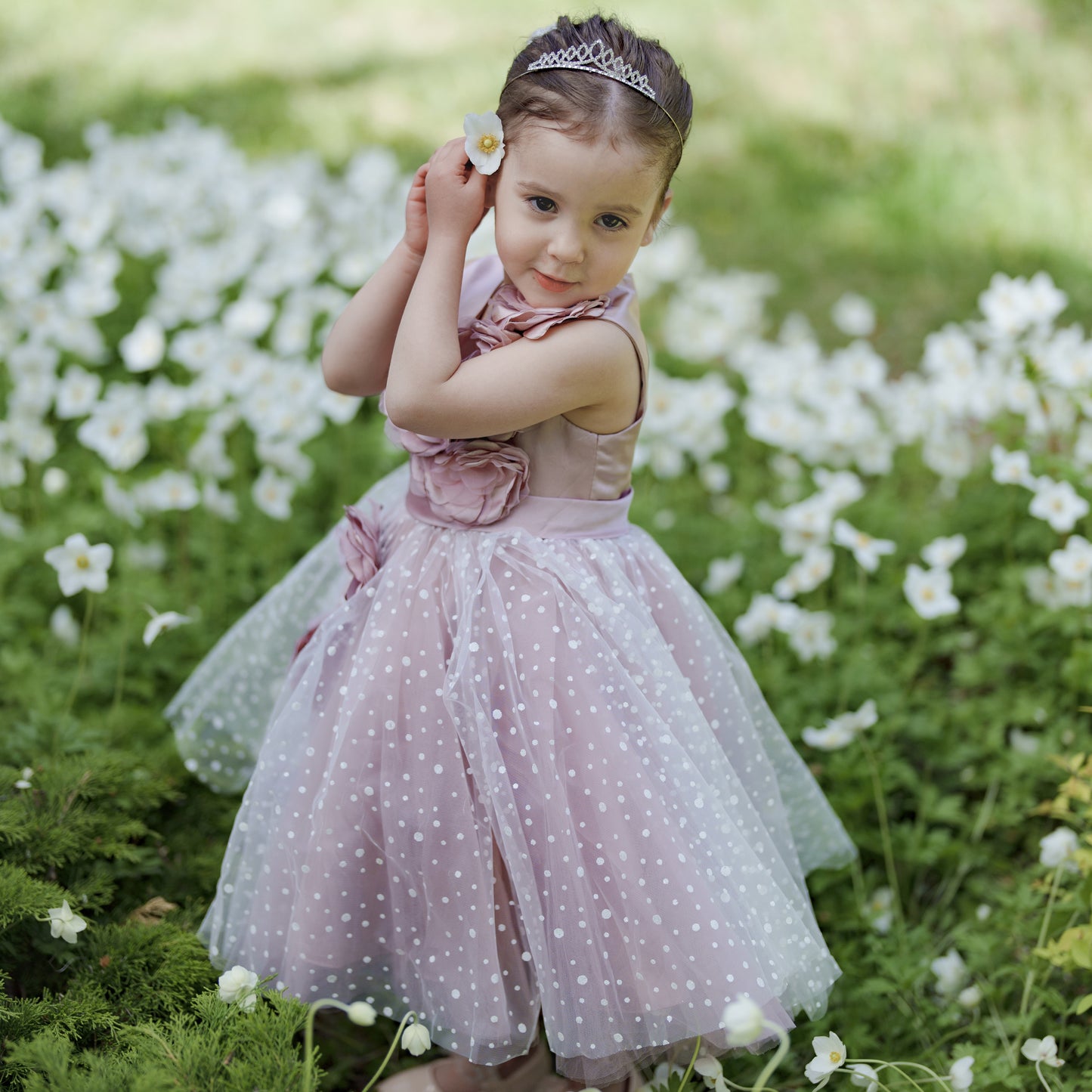Linda Bellino Amalfi Dress | Satin & Tulle Elegance for Girls