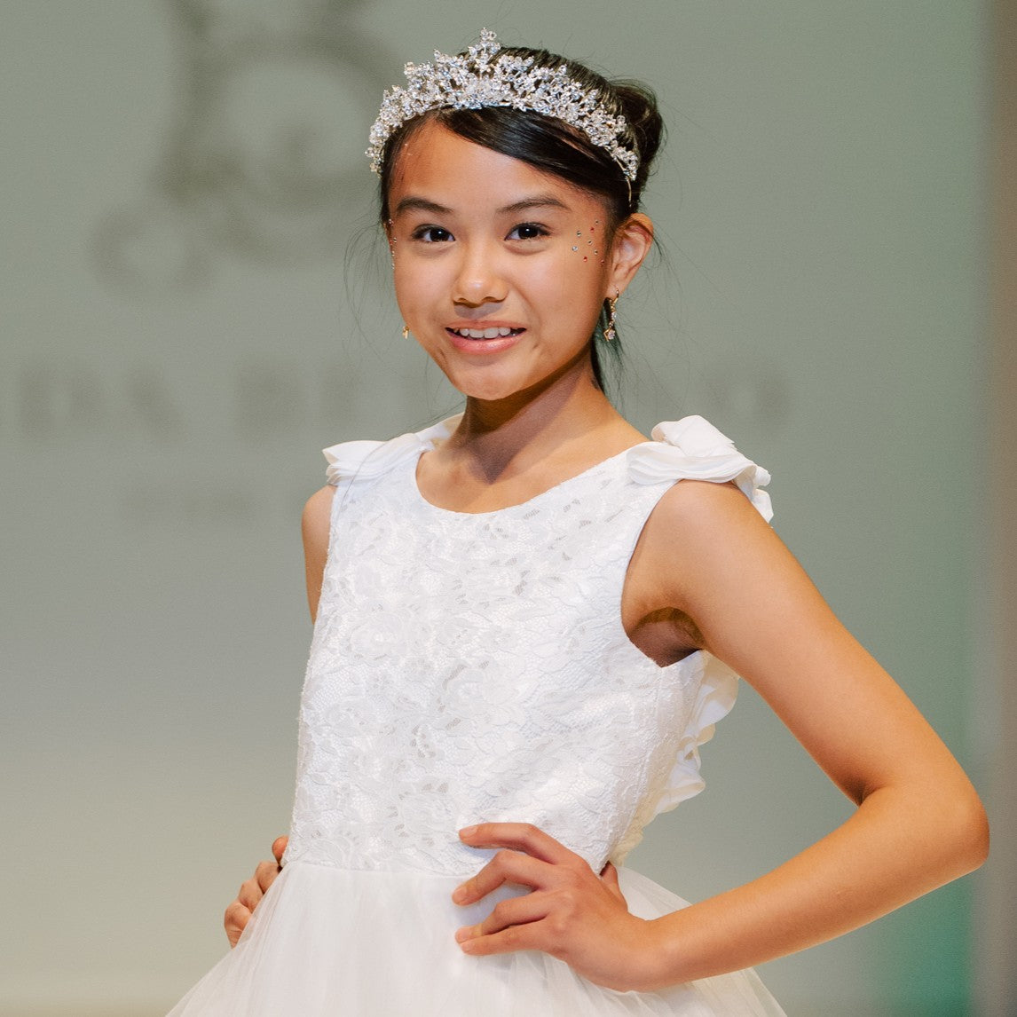 Floral Rhinestone Tiara