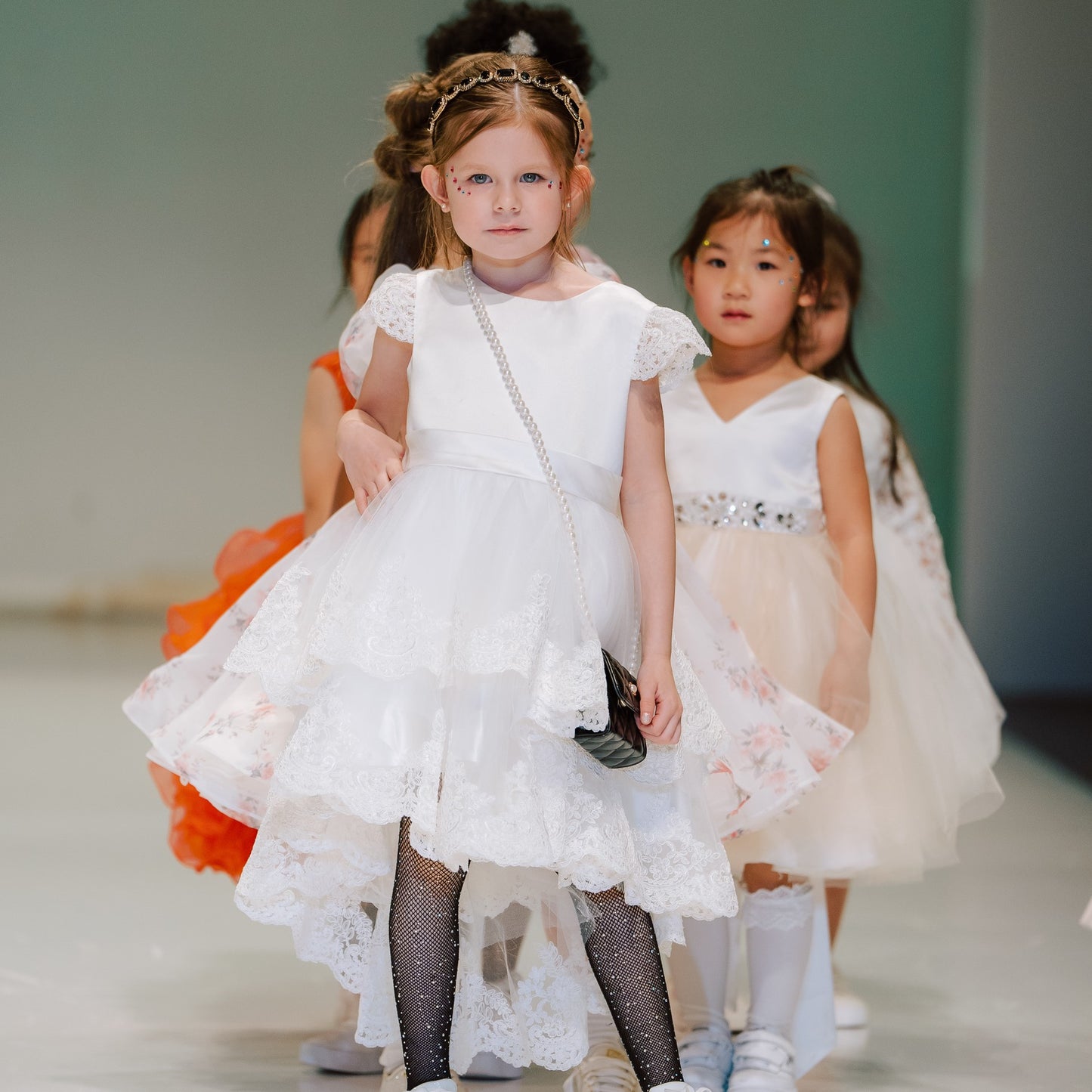 LB | Florence Dress | High-Low Satin & Lace