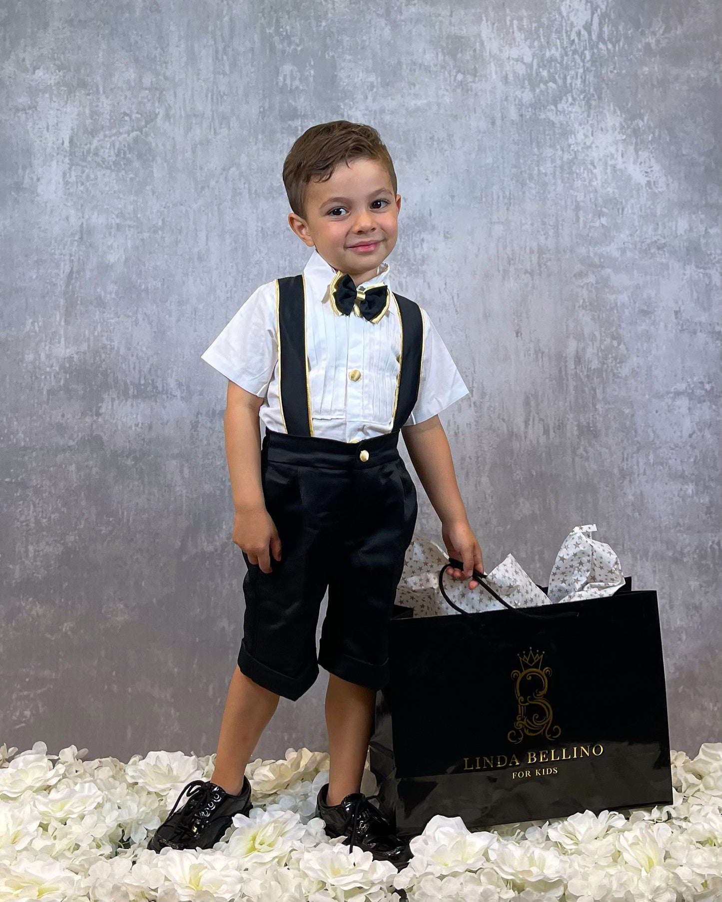 LB Suspender Tux Short Set