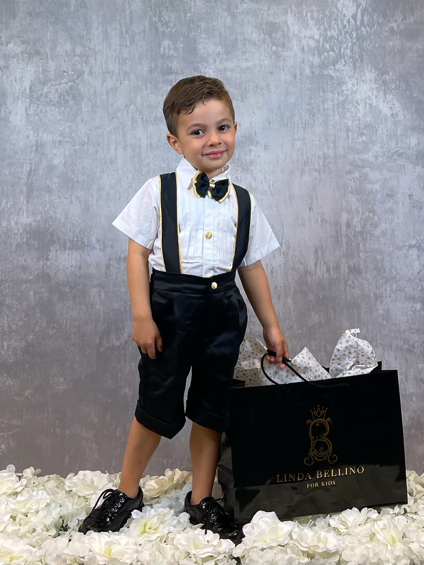 LB Suspender Tux Short Set