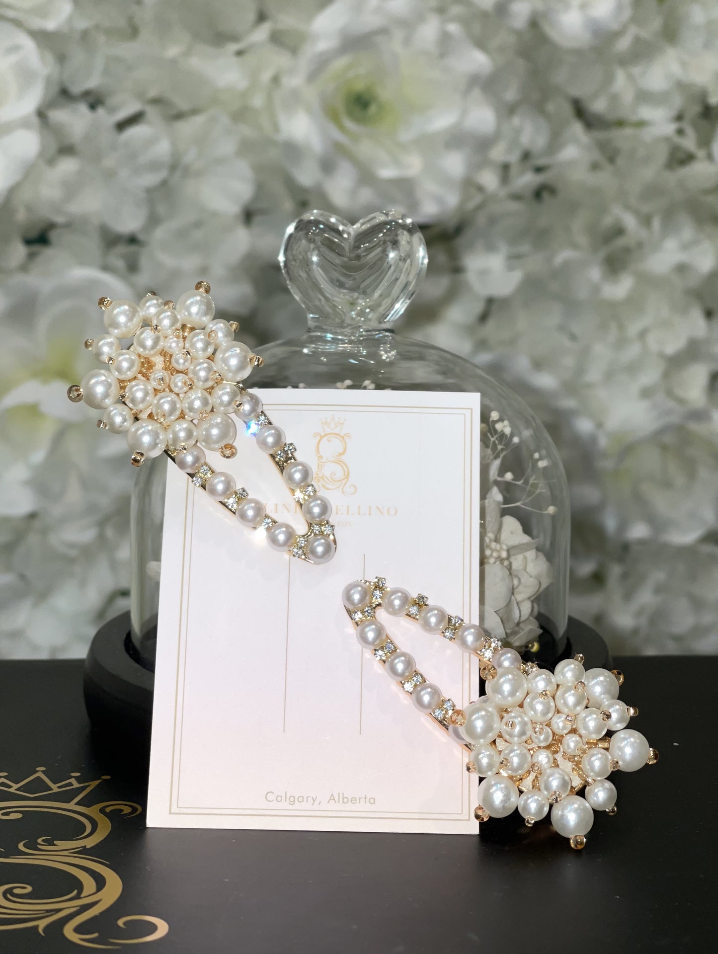 Pearl & Crystal Barrette